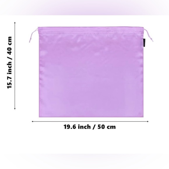 LAVENDER NIB SATIN DRAWSTRING DUST BAG 19.6 x 15.7 - Picture 1 of 4